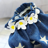 New Luxury Pet Clothes Girl Dog Dresses with Flower Spring/summer Star Cowboy Skirt Dog Clothing