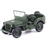 1:18 Model Old World War II Willys Vehicles Alloy Car Model For Kids Toys Gifts