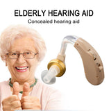 JECPP F-189 Hearing Aid Digital Almost Invisible Personal Sound Hearing Amplifier Digital Chip and Frequency Control