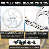 Dropship-Bike Disc Brake Rotor and Bike Brake Pads Set,with 12 Bolts,Bike Disc Brake Lining Pads,for Road Bike,Mountain Bike,Etc