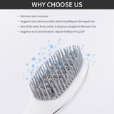 Electric Hair Brush Dryer Comb Vibration massager Fast Hair Straightener Comb Negative ions Wet & Dry Hair Care Styling Tools