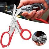 Multifunction Raptor 6 in1 Raptor Emergency Response Shears with Strap Cutter and Glass Breaker Black Strap Cutter Safety Hammer