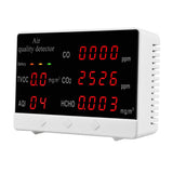 2022.5 in 1 Air Quality Monitor HCHO/CO2/TVOC/AQI/CO with 5.5'' Screen for Outdoor Indoor Home Security Air Quality Detector