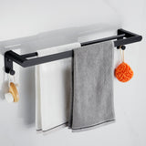 Towel Hanger Wall Mounted Towel Rack Bathroom Space Aluminum Black Grey Towel Bar Rail Towel Holder  Bathroom Accessories