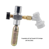 CO2 Mini Gas Regulator 0 - 60psi with Tr21*4 Adapter CO2 Charger TR21*4 3/8-20UNF Keg Charger Beer Kegerator