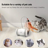 Automatic Sensor Cat Toys Interactive Smart Robotic Electronic Feather Teaser Self-Playing USB Rechargeable Kitten Toys for Pets