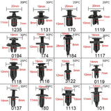 300/620PCS Universal Car Fastener Clips Mixed Car Fasteners Door Trim Panel Auto Bumper Rivet Retainer Push Engine Cover Fender