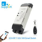 WiFi 433RF Voice Remote Control Ewelink2CH/4CH Relay Switch Alexa Nest Google Home 10 Press Relay 8 Hours Smart Timer Switch