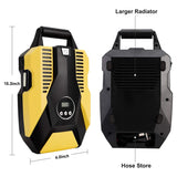 Digital Tire Inflator 12V DC 150 PSI Air Compressor Pump Auto Shut Off with Emergency LED Flasher for Car, Bicycle