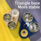 3 in 1 Dog and Cat Feeding Bowl with Dog Water Bottle 500ML Automatic Drinking Pet Bowl Stainless Steel 3 Bowls of Pet Supplies