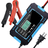 Car Battery Charger 12 6A Touch Screen Pulse Repair LCD Battery Charger For Car Motorcycle Lead Acid Battery Agm Gel Wet