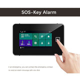 4.3 Inch Full Touch Smart Home Alarm S0S Temperature Humidity Alarm Wifi Alarm System