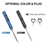 SEQURE Mini Electric Soldering Iron with LED Digital Display Intelligent Soldering Iron Kit with 19V Power Supply Adapter Black