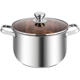 8 QT Soup Pot, Stainless Steel Stockpot with Lid, Saucepot Pasta Cooking Pot with Double Handles, Dishwasher Safe