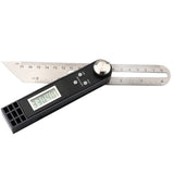 Stainless Steel Gauge Electronic Level Digital Protractor Sliding Angle Finder Battery Operated T Bevel Inclinometer 360 Degree