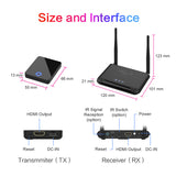HDMI-Compatible Wireless Video Audio Transmitter and Receiver kit 4K 30Hz 60M Wireless HD Extender For Camera TV Laptop