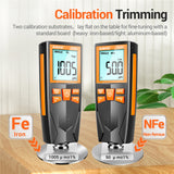 Digital Backlight LCD Film Thickness Meter Car Paint Thickness Tester Coating Thickness Gauge 0~1500µm FE/NFE Measuring Tools
