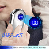Mini Electric Shaver Beard Trimmer Razor Portable Mini Shaver Low Noise Power Display USB Rechargeable Shaver For Men Razor