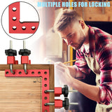 90 Degree Positioning Squares with 2 Scales（140mm &amp; 5.5inch）,1 Right Angle Clamps with 2 Clamps for Box Cabinets Drawers