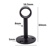 Home Easy Install Hardware Living Room Ceiling Mount Stainless Steel Accessories Curtain Rod Bracket Flange Socket With Nails