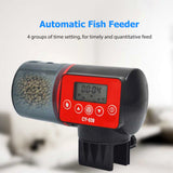 Digital Aquarium Automatic Fish Feeder Fish Tank Timer Feeder 4 Groups Time Settings Electric Adjustable Fish Food Dispenser