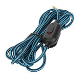 Gaming Headset Cable Woven Earphone Cord with Volume Control and Mute Switch for Logitech G Pro/G Pro X/G433/G233 Headphone