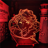 Haikyuu LED Night Light Anime Figure Lamp IWA-CHAN OIKAWA Lampara De Noche Dormitorio Bedroom Decor Kids Lampe Lighting 3D Lamp