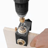 3 In 1 Woodworking Dowel Jig Set, Drill Guide Dowelling Jig Master Kit Pocket Hole Jig Drill Locator W/ 6/8/10/15mm Drilling Bit