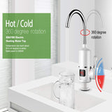 3000W Instant Tankless Electric Hot Water Heater Faucet Kitchen Instant Heating Tap Water Faucet with LED Digital Display EU Plu