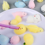 JY 50Pcs/lot Creative Cute Animal Pinch Music Tricky To Pinch Ball Decompression Vent Balls Languotu