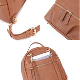 New Design Diaper Bags Luxury Vegan Leather Diaper Backpack Large Capacity Baby Bags Waterproof  Changing Bag for Mom Bebes