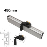 Miter Gauge Strengthen Aluminium Profile Fence W/ Track Stop Table Saw Router Angle Miter Gauge Saw Assembly Ruler Tool450-800MM