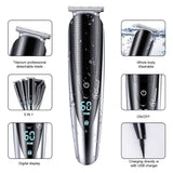 17 piece kit electric shaver for men facial body groomer wet dry shaving machine beard electric razor rechargeable hair shaver