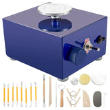 Mini Pottery Wheel 30W Ceramic Wheel Adjustable Speed Clay Machine Electric Engraving Kit,For Art Craft Work US Plug