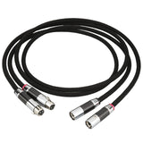 2Pcs Hi-End HIFI Silver-Plated 2 Core XLR OFC PCOCC Female XLR to Male XLR RCA Jack Audio Cables Wire Line
