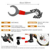 Bicycle Repair Maintenance Tool Kit MTB Bike Chain Flywheel Crank Remover Wrench Outdoor Bycycle Bike Accessaries Supplies Parts