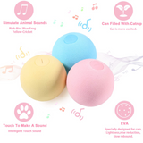 3 Pcs Simulation Sound Cat Ball Toys for Cats Pet Interactive Catnip Funny Toy Selfplaying  Kitten Toy Training Supplies for Cat
