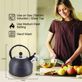 Whistling Tea Kettle, Teapot With Loudd Whistle And Anit-Hot Handle, Food Grade Stainless Steel Water Kettel For Home