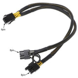 10Pcs 6-Pin to Dual 8-Pin Power Cable PCIe PCI-E 6-Pin to Dual 8-Pin Graphics Card Splitter Suitable for BTC ETH Miners