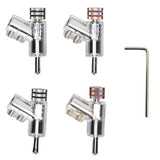 4pcs BA1403R Locking Banana Connectors Rhodium Plated Speaker Banana Plugs for Speaker Wire AV Receiver Amplifier Surround Sound