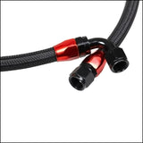 1Meter AN6 AN6 AN8 AN10 Stainless Steel Brained Oil Hose Line Hose Tube With 0Degree 90Degree Swivel Hose End Fitting Installed