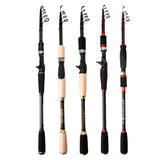 Telescopic Fishing Rod 1.8m 2.1m 2.4m 2.7m 3.0m 3.3m 3.6m Solid Tip telescopic Spinning Rod Carbon Fishing pole Lure Rod Travel