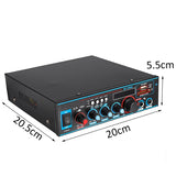 800W 12/220V HIFI 2CH Power Amplifier Audio Home Theater Sound System Audio Mini Amplifier Bluetooth FM USB SD Card for Home Car