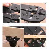 Wood Router Milling Slotting Circle Groove Circle Cutting Jig for Makita Electric Hand Trimmers Woodworking Work Bench