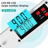 0~225° Digital Protractor Spirit Level Angle Finder Gauge Meter 400mm Digital Angle Finder Electronic Protractor LCD Display
