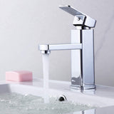 Bathroom Cold And Hot Faucets Deck Mounted Stainless Steel Mixer Water Tap Ceramic Valve Durable Faucets For Kitchen Household