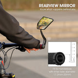 WEST BIKING Bicycle Mirror Mini Rear View Mirror for Road Bicycles Unbreakable Rotatable Rearview Safety Side Handlebar Mirror