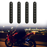 2PCS Turn Signals Strip LED Motorcycle Flowing Water Tail Brake Lights 12 LED 3528SMD License Plate Light Blinker Stop Flicker