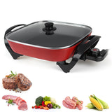 6L 1600W Electric Hot Pot Frying Pan Multicooker Aluminum Alloy Non Stick Electric Skillets Cooking Soup Pots Food Steamer