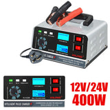 Smart Battery Charger 12V/24V Trickle Smart Pulse Repair Automotive Battery Charger For Car Truck Boat Motorcycle Power Tool